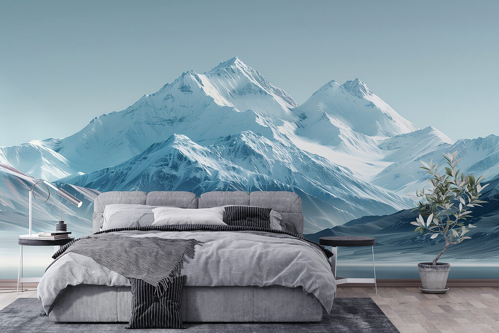 Snowy mountains in blue — interior 2
