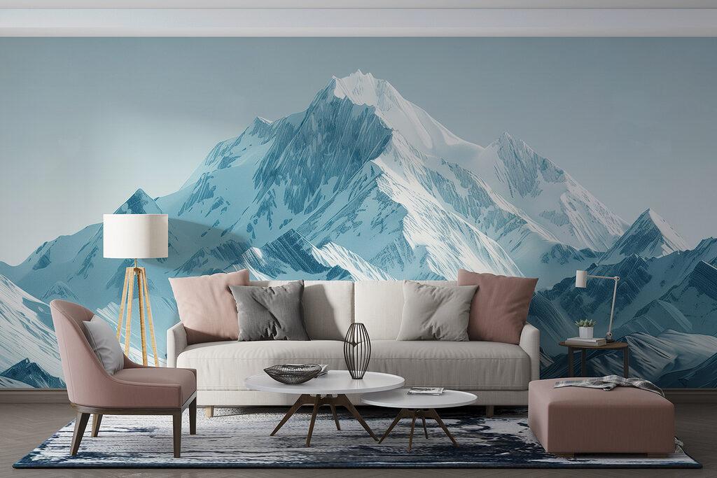 Snowy peak in blue-grey — interior 2