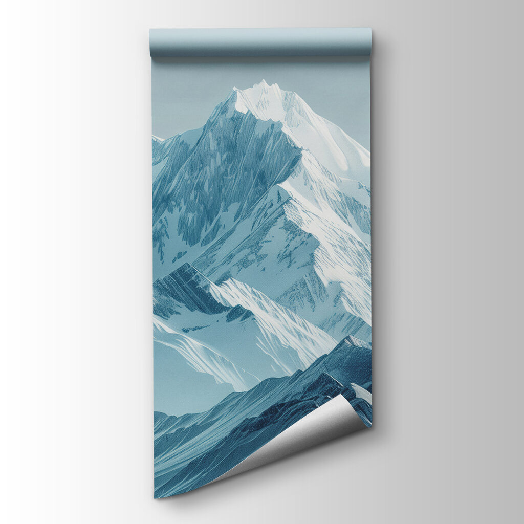 Snowy peak in blue-grey — product view