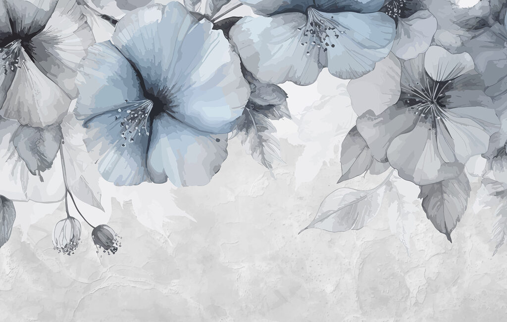 Flowers hanging from above — full design