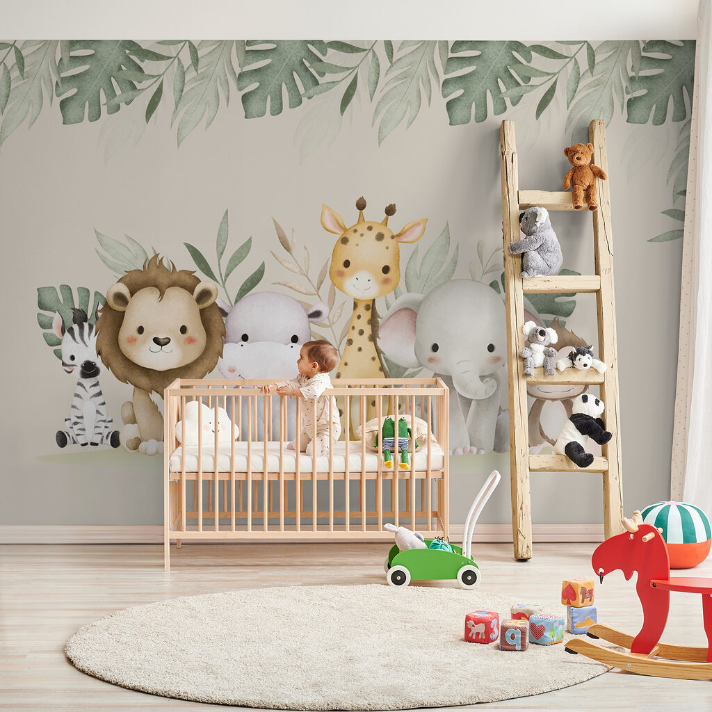 Safari friends under leaves — interior 2