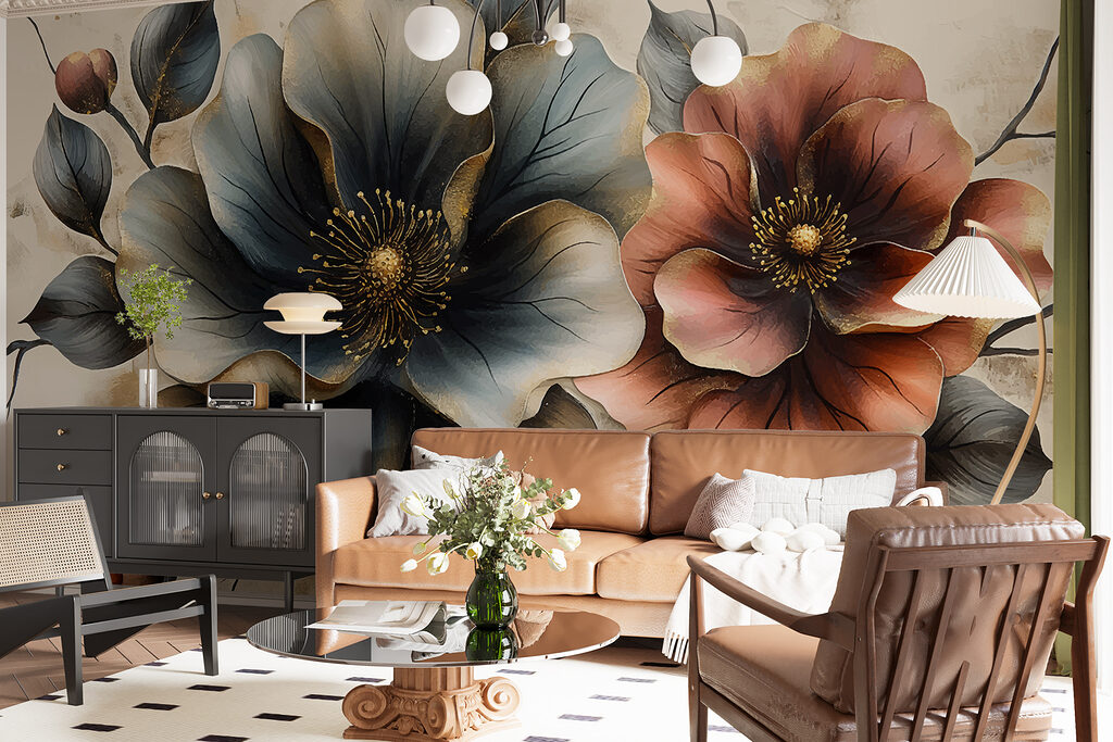 Earth-tone flowers — interior 1