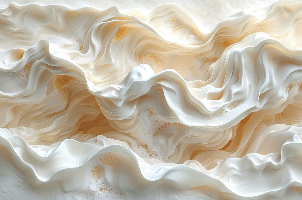 Soft cream waves — full design