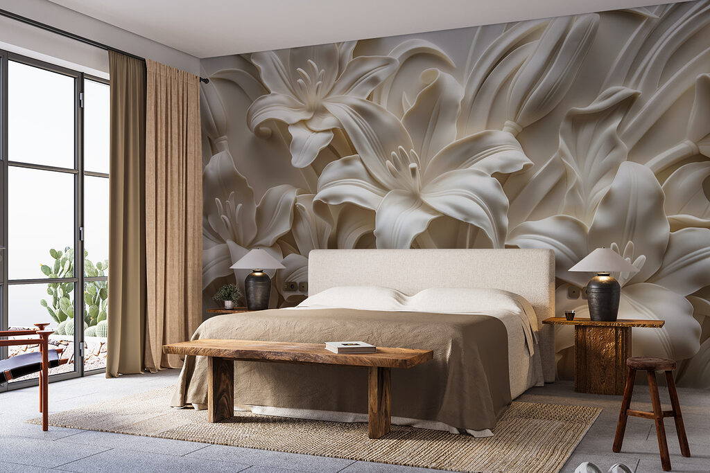 Carved Flower Garden in an interior