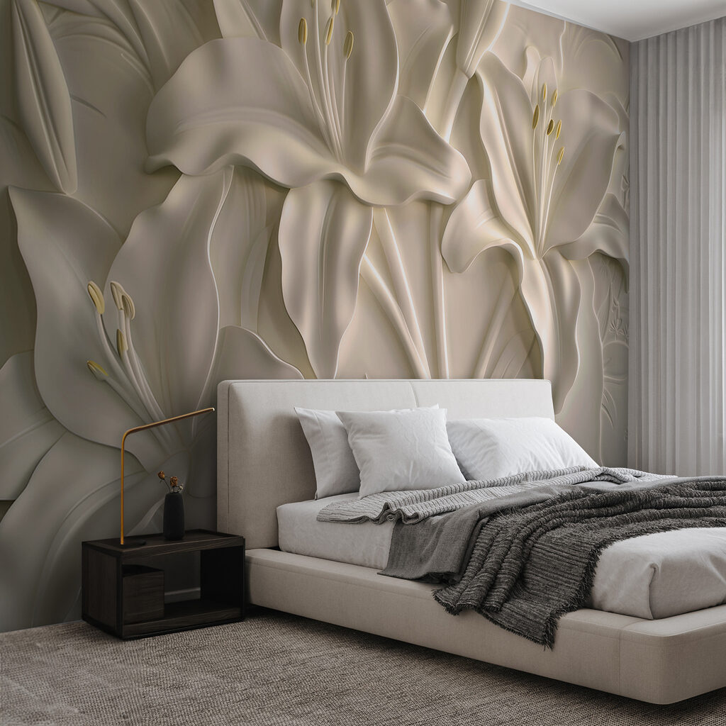 Lilies in soft relief — interior 2