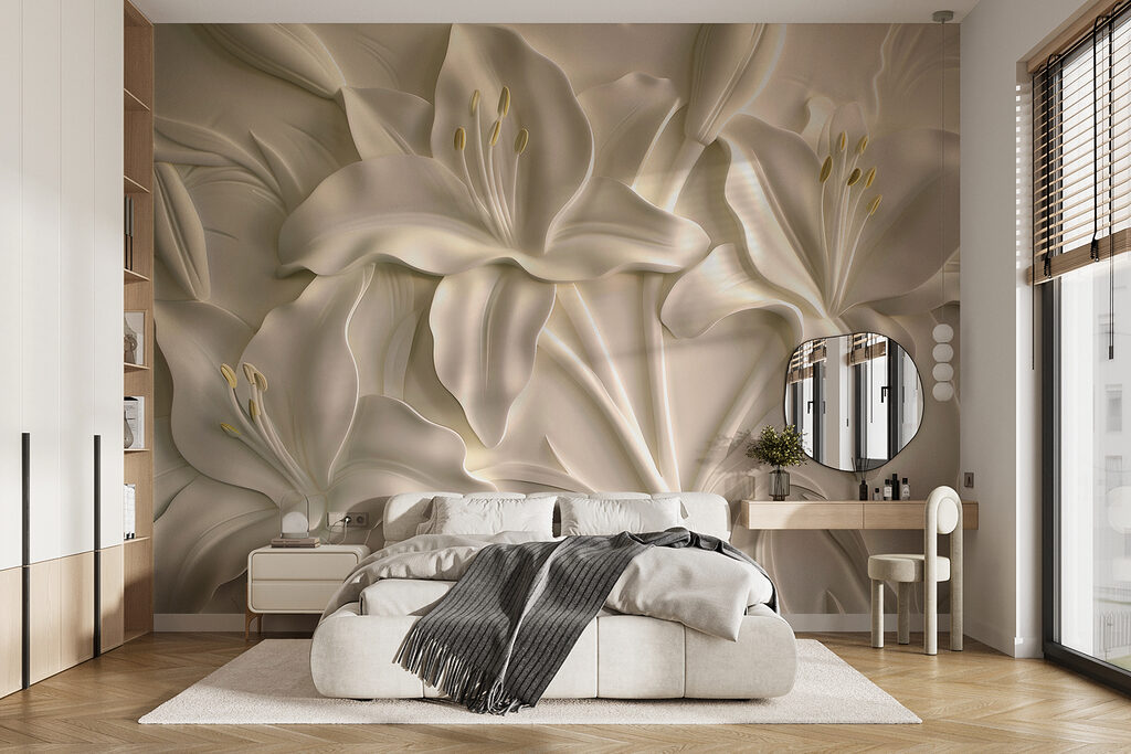 Lilies in soft relief — interior 3