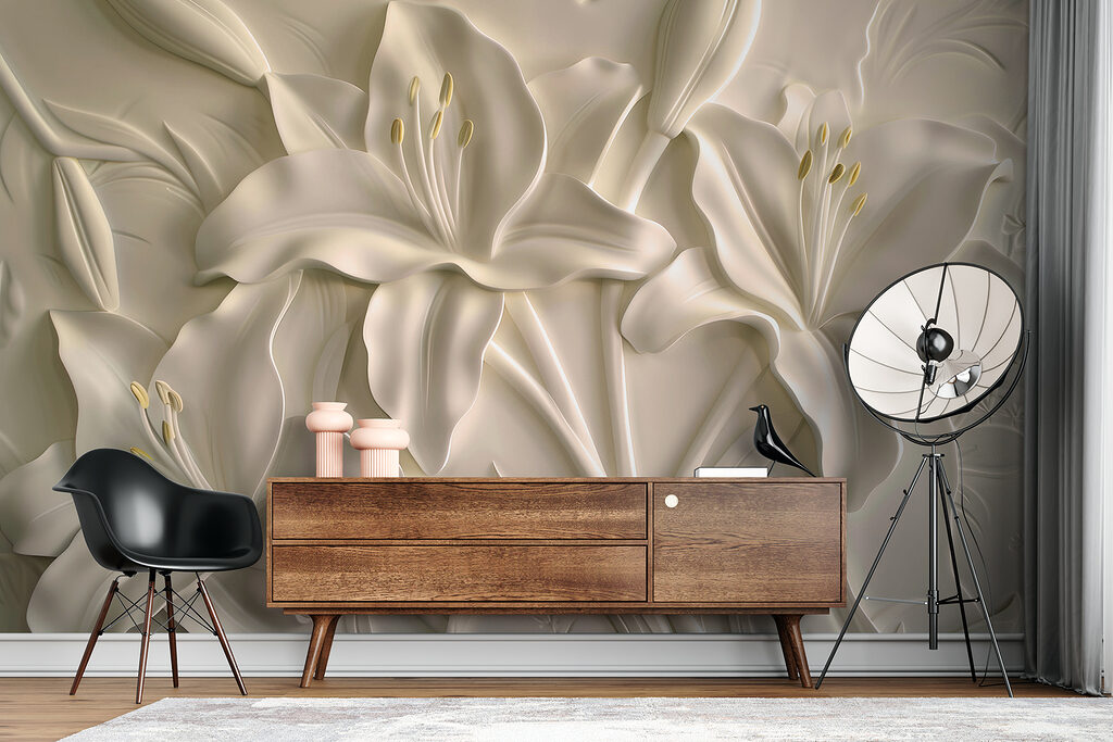 Lilies in soft relief — interior 5
