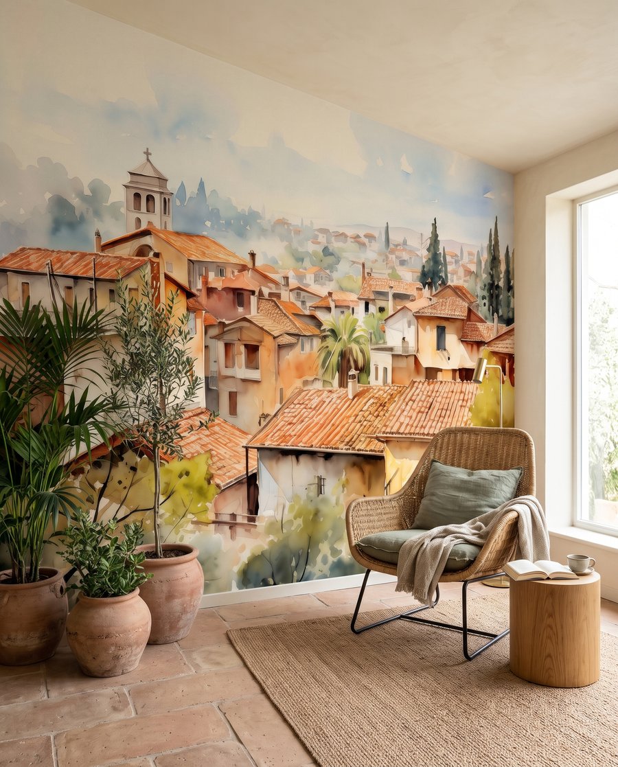 Terracotta Rooftops in an interior