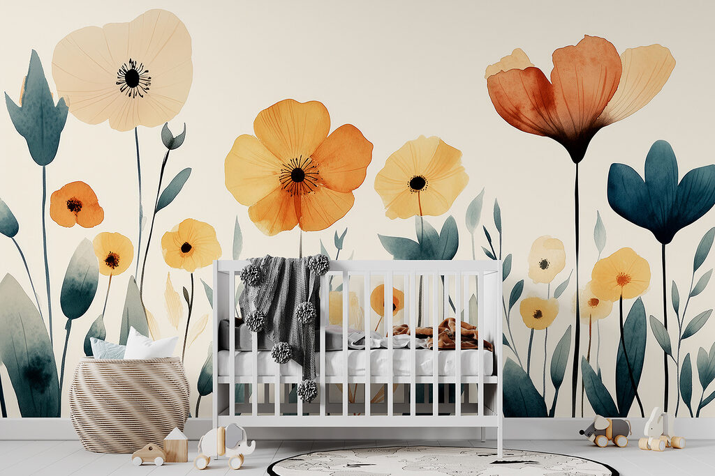 Ochre blooms, dark leaves — interior 5