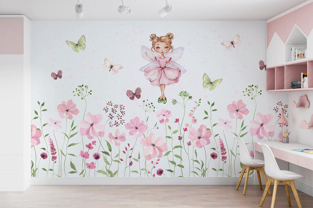Fairy above pink wildflowers — interior 4
