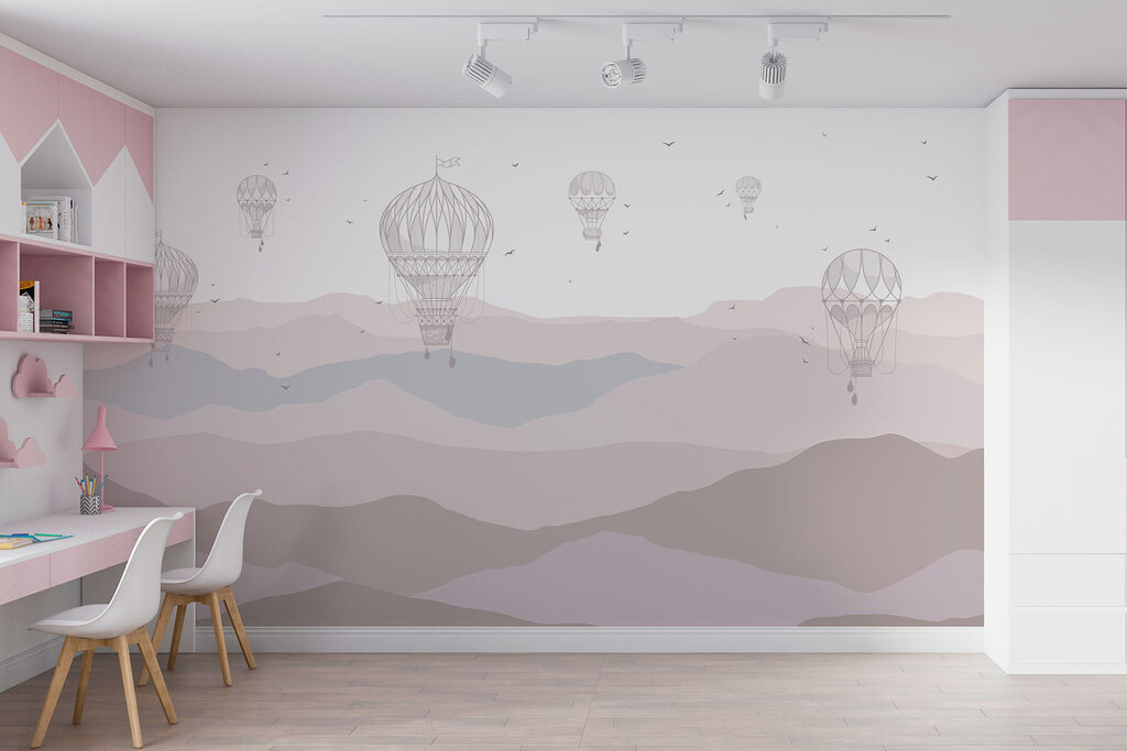 Balloons above soft hills — interior 1
