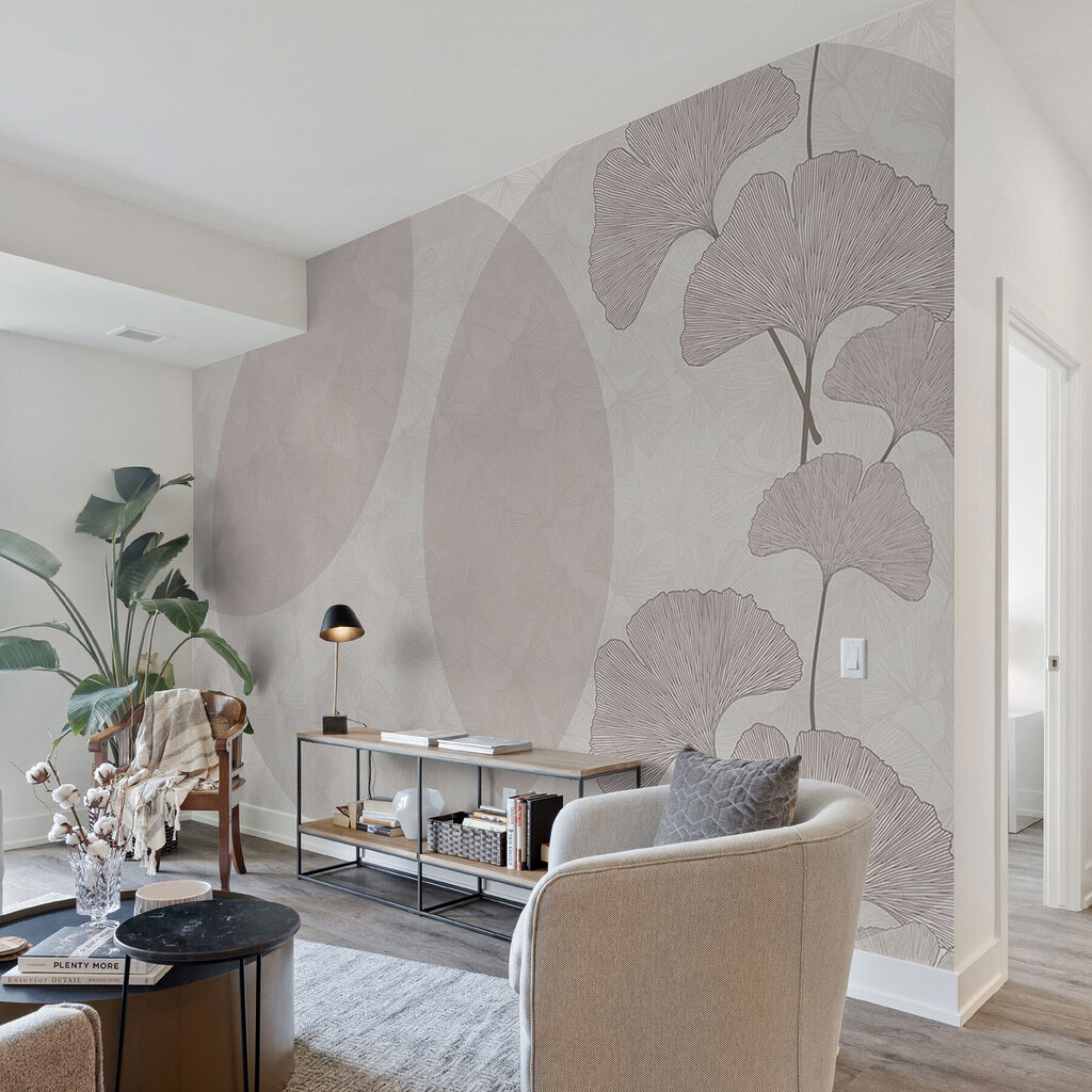 Ginkgo branch with ovals — interior 2