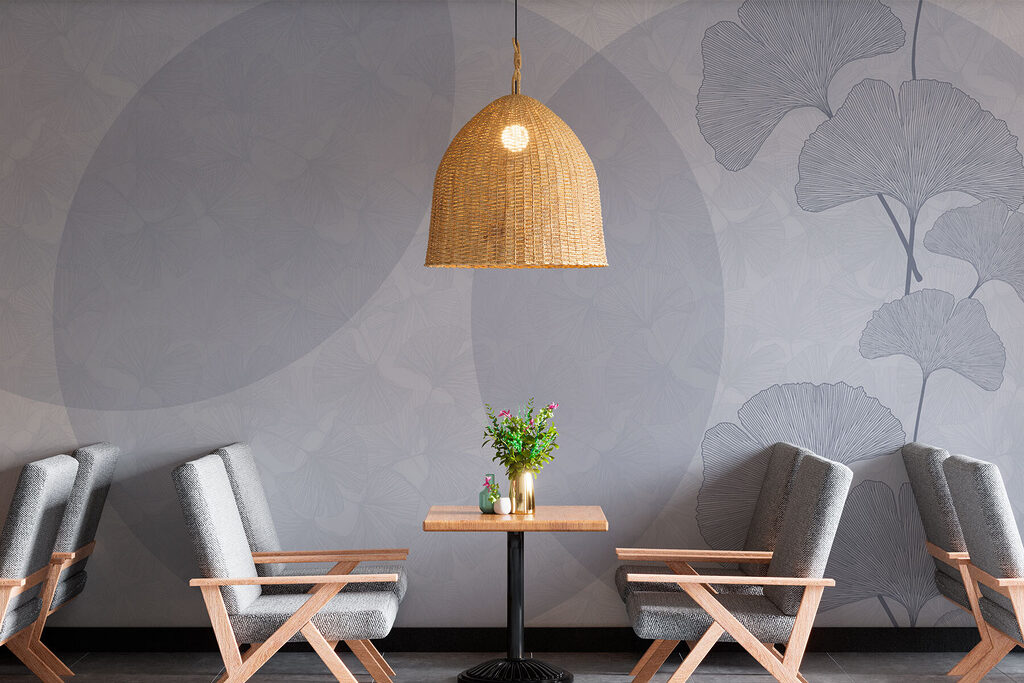 Ginkgo and Circles in an interior