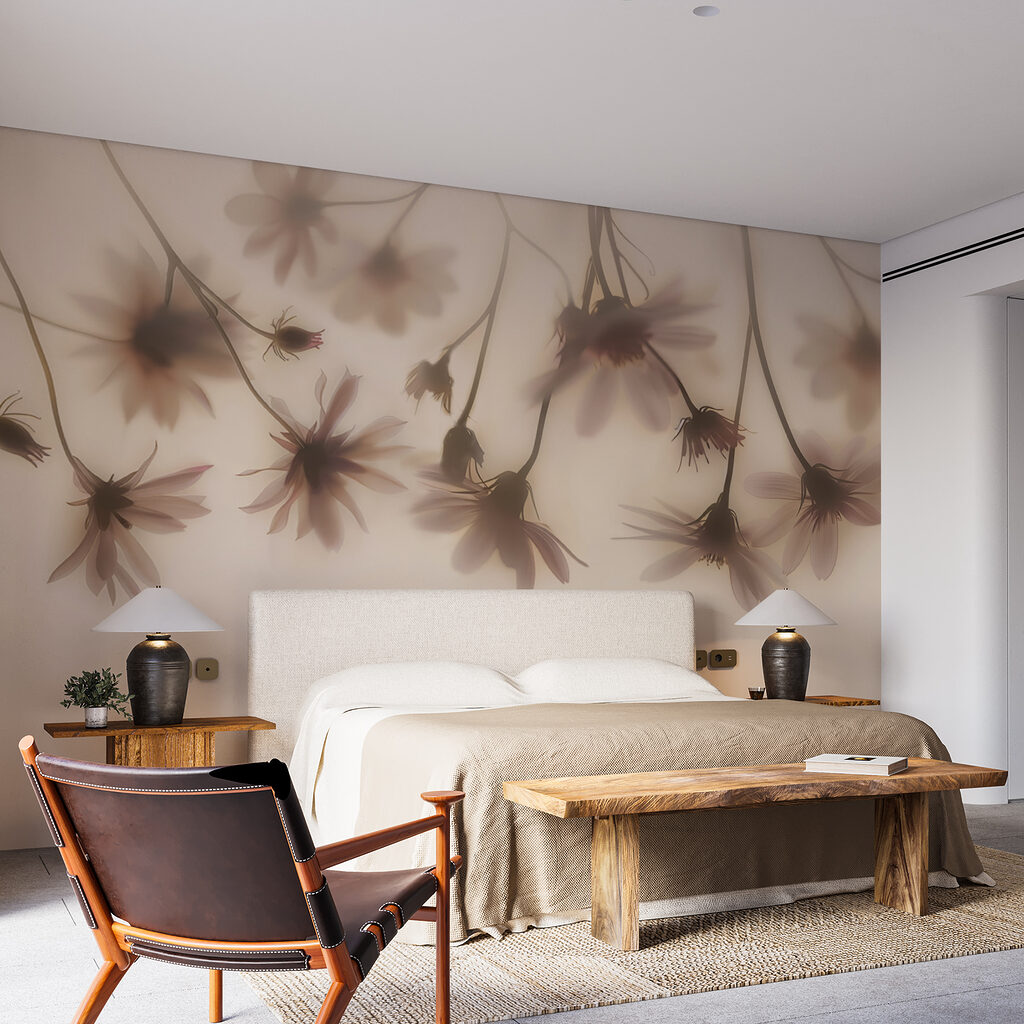 Hanging flower silhouettes — interior 1