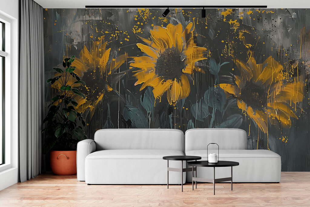 Painterly sunflowers — interior 2