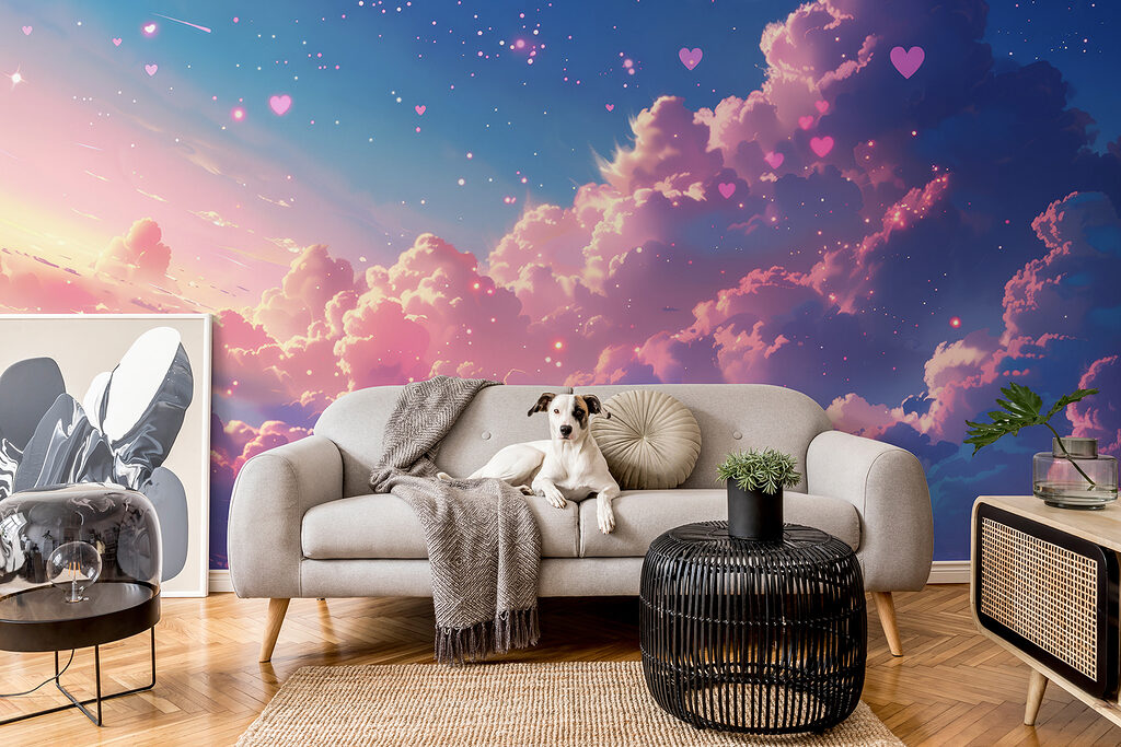 Pink clouds among stars — interior 3