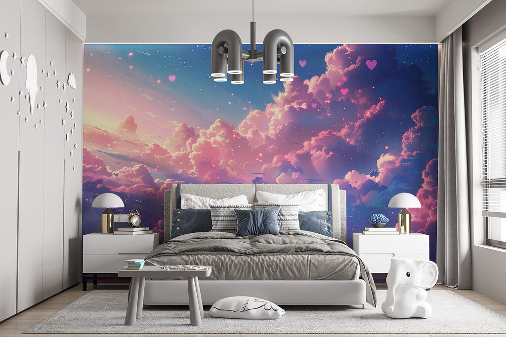 Pink clouds among stars — interior 5