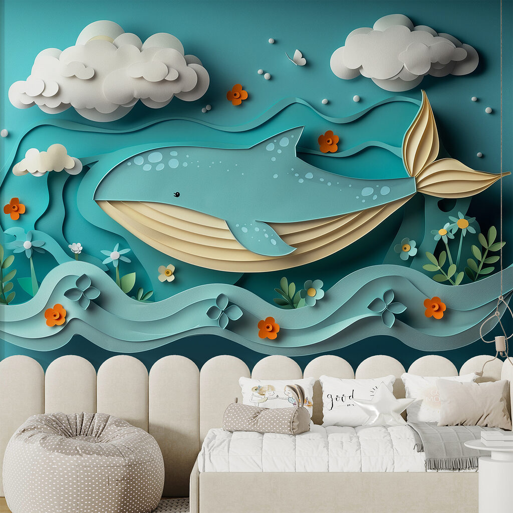 Whale under white clouds — interior 4