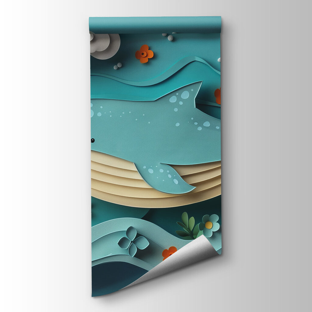 Whale under white clouds — product view