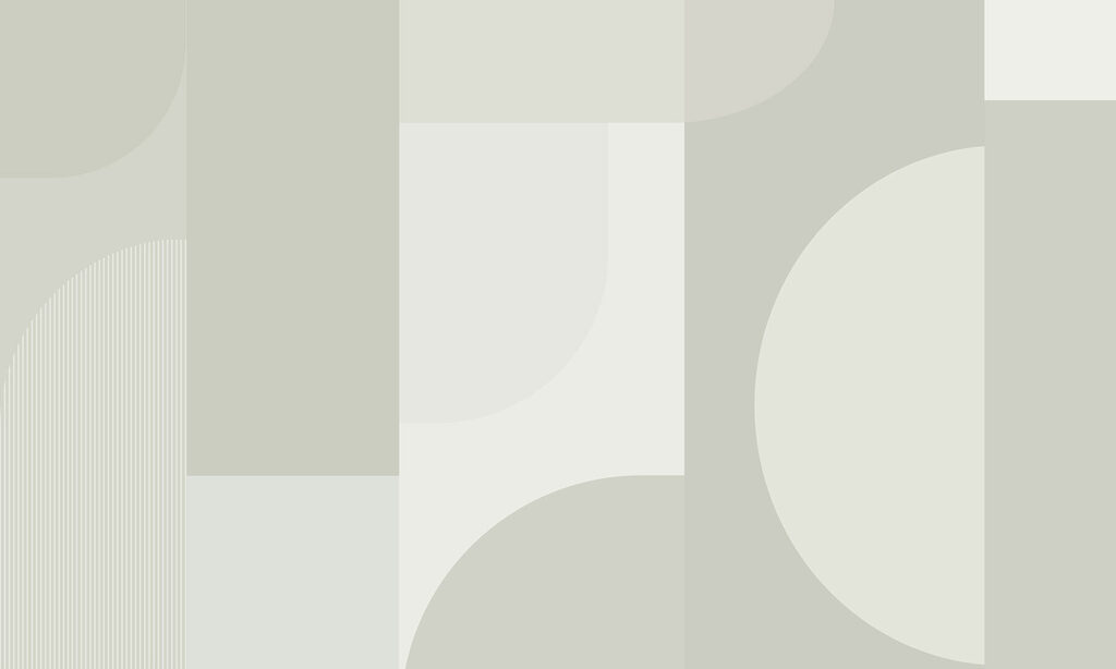 Rounded geometry in green — full design