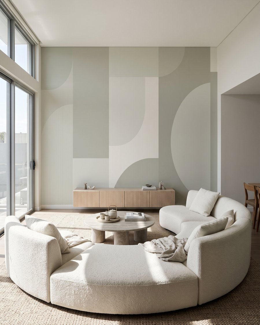 Rounded geometry in green — interior 1