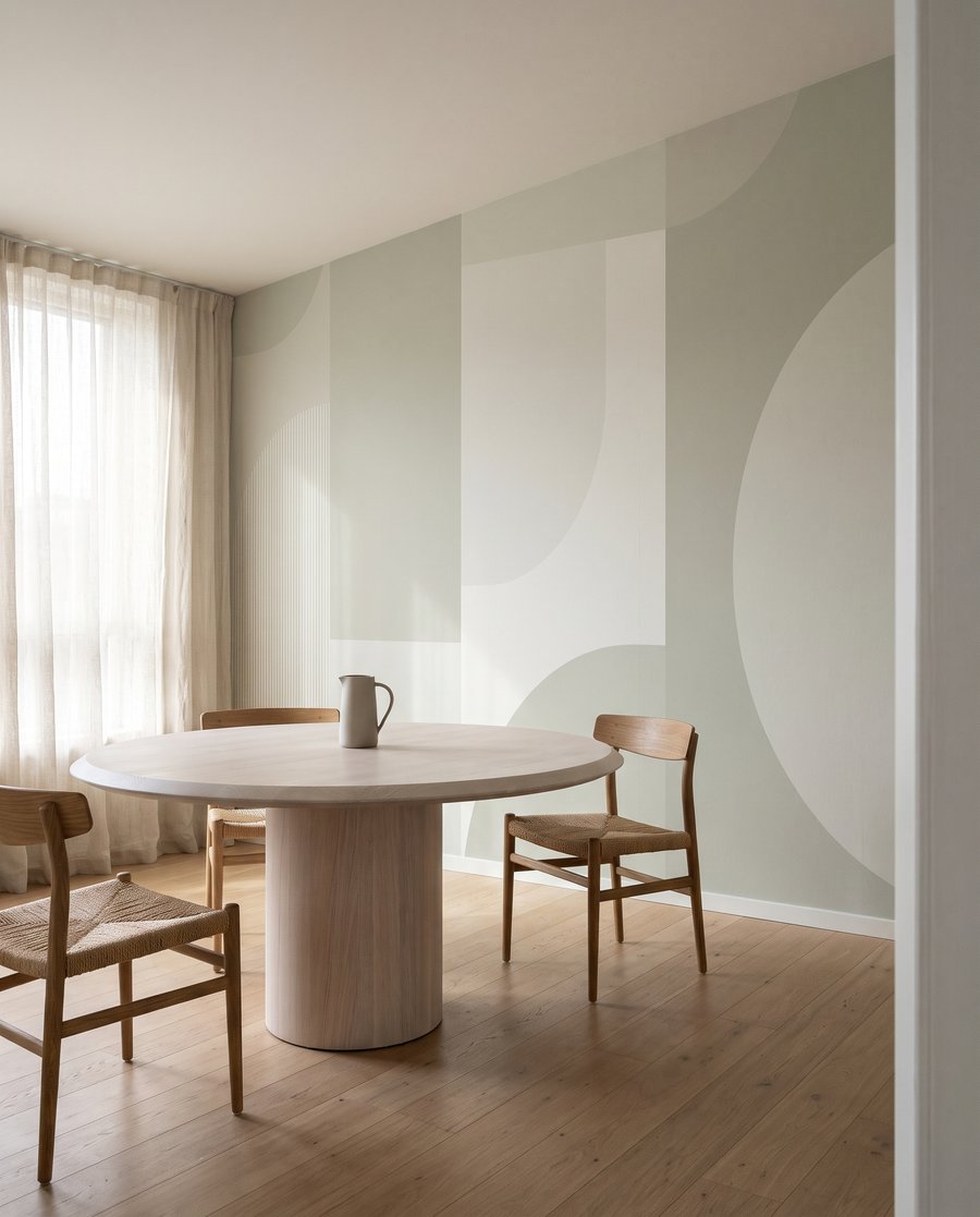 Rounded geometry in green — interior 5