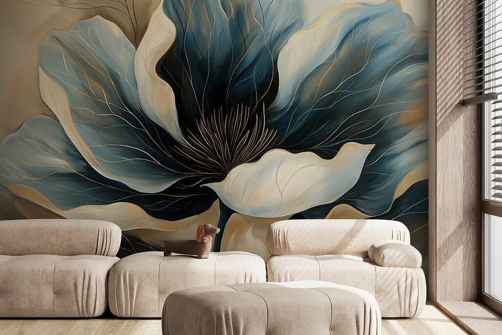 Deep blue flower — interior 3