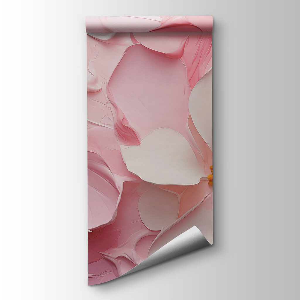 Flowers in pink brushstrokes — product view