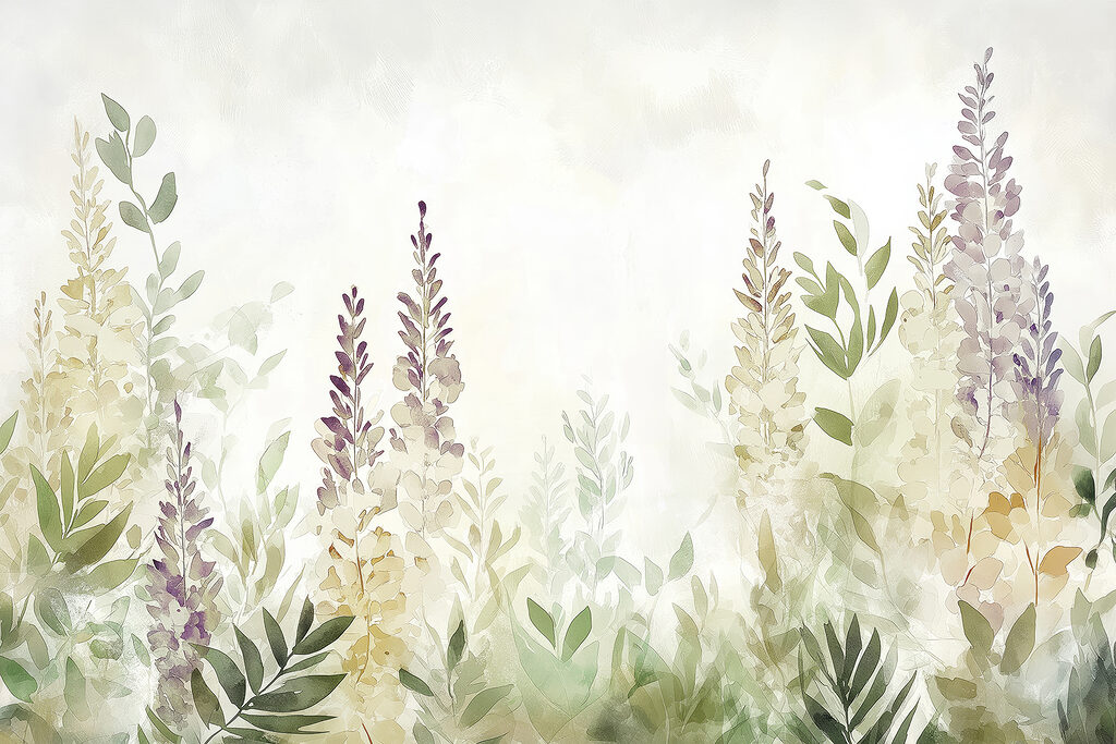 Lilac flower spikes — full design