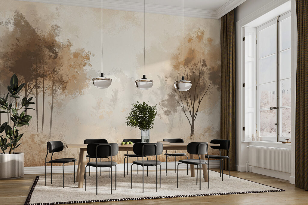 Misty meadow with trees — interior 4