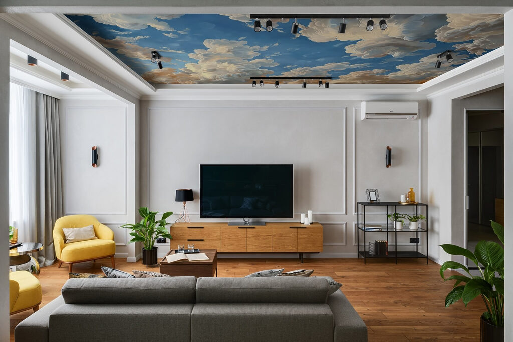 Clouds framing blue sky — interior 7