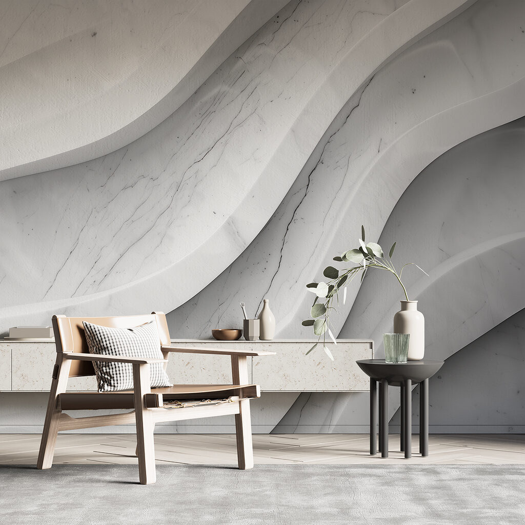 White waves, stone-like — interior 1