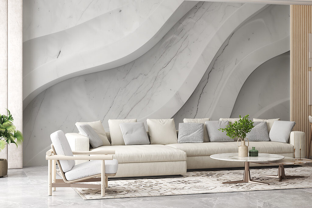 White waves, stone-like — interior 3