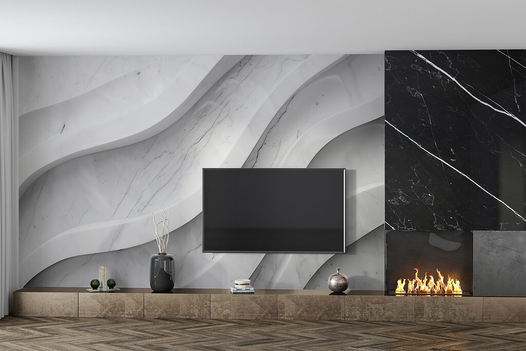 White waves, stone-like — interior 4