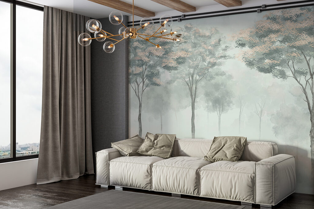 Fading trunks in mist — interior 3