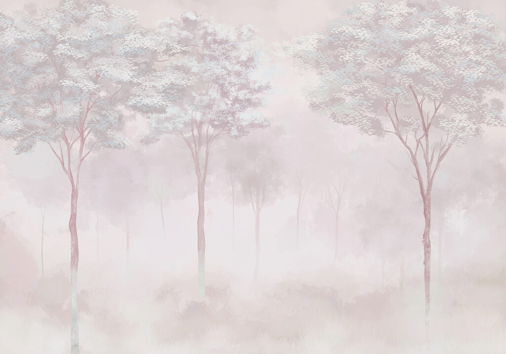 Blossom Trees in Mist — full design