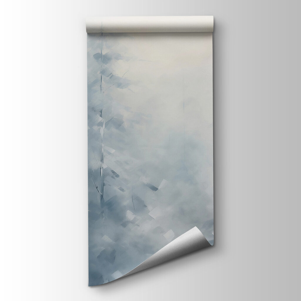 Pines in cold mist — product view