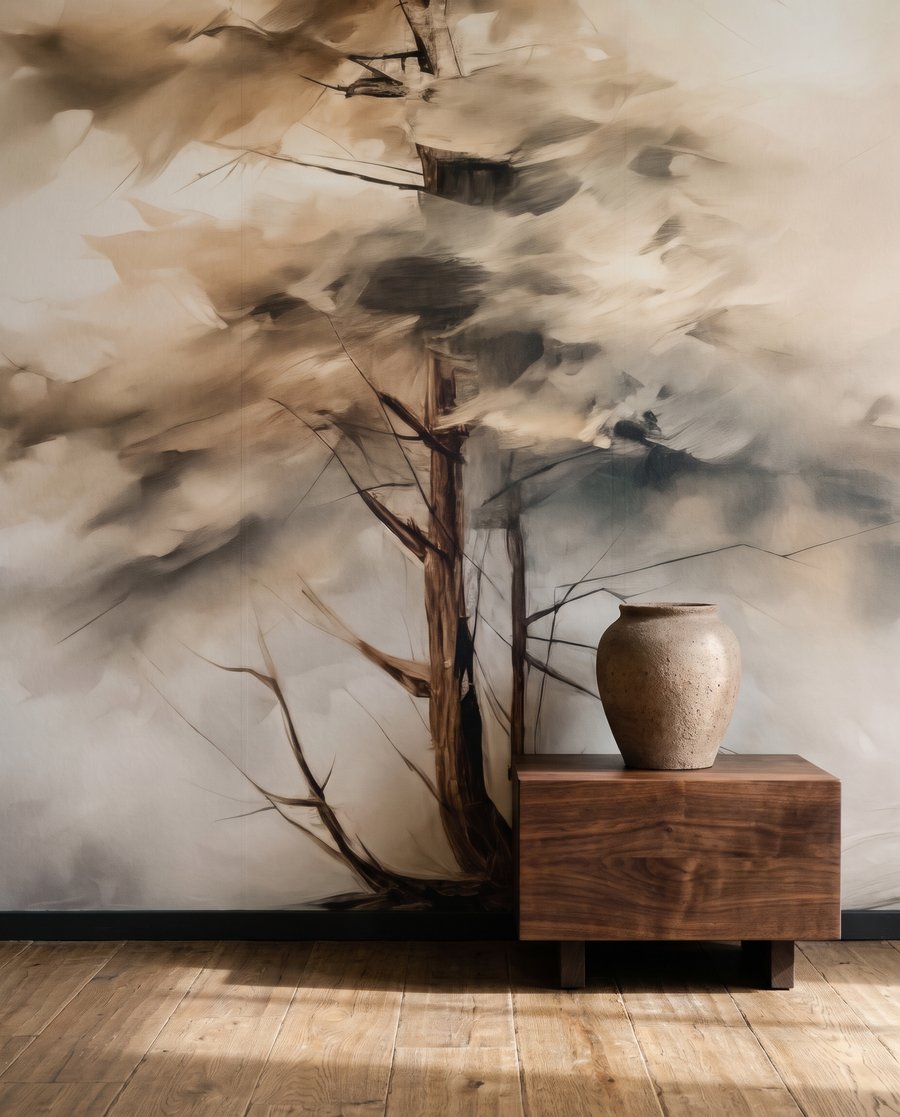 Lone Pine in Mist — detail