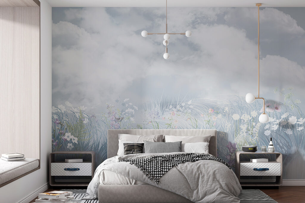 Flower meadow under clouds — interior 2