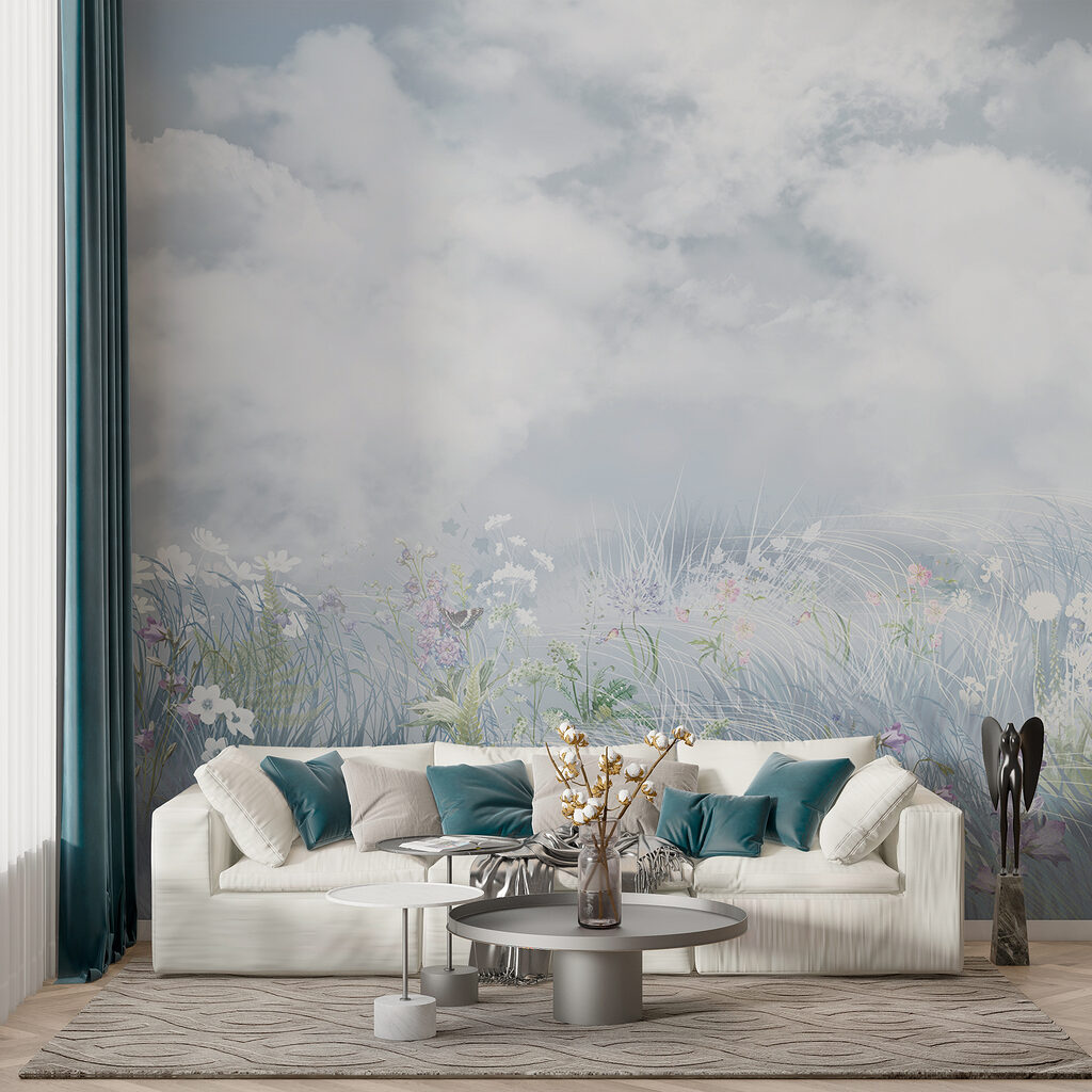 Flower meadow under clouds — interior 4