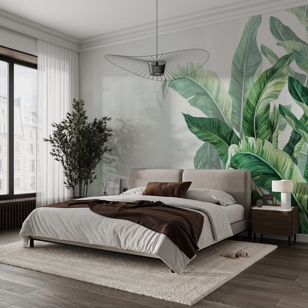 Leaves beside pale space — interior 1