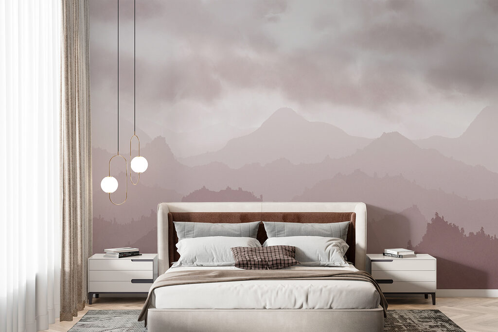 Wooded mountains under clouds — interior 1