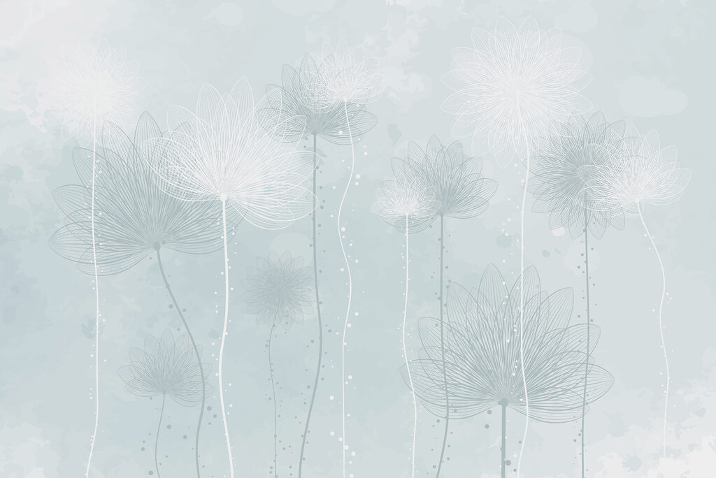 Delicate flower stems — full design