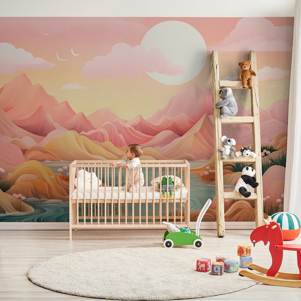 River between pink mountains — interior 3
