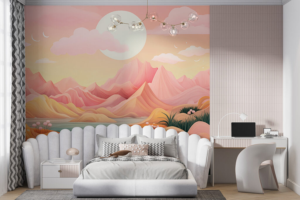 River between pink mountains — interior 4