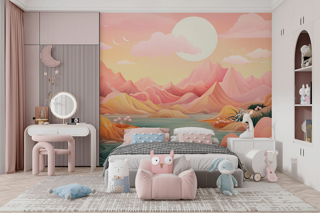 River between pink mountains — interior 5