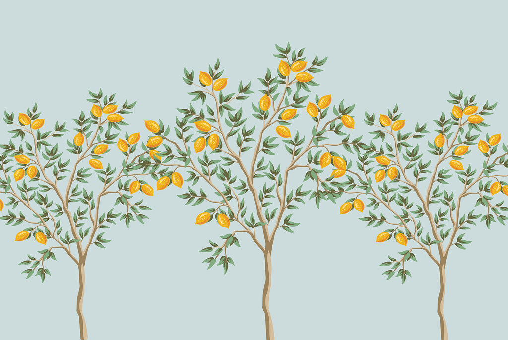 Three small lemon trees — full design