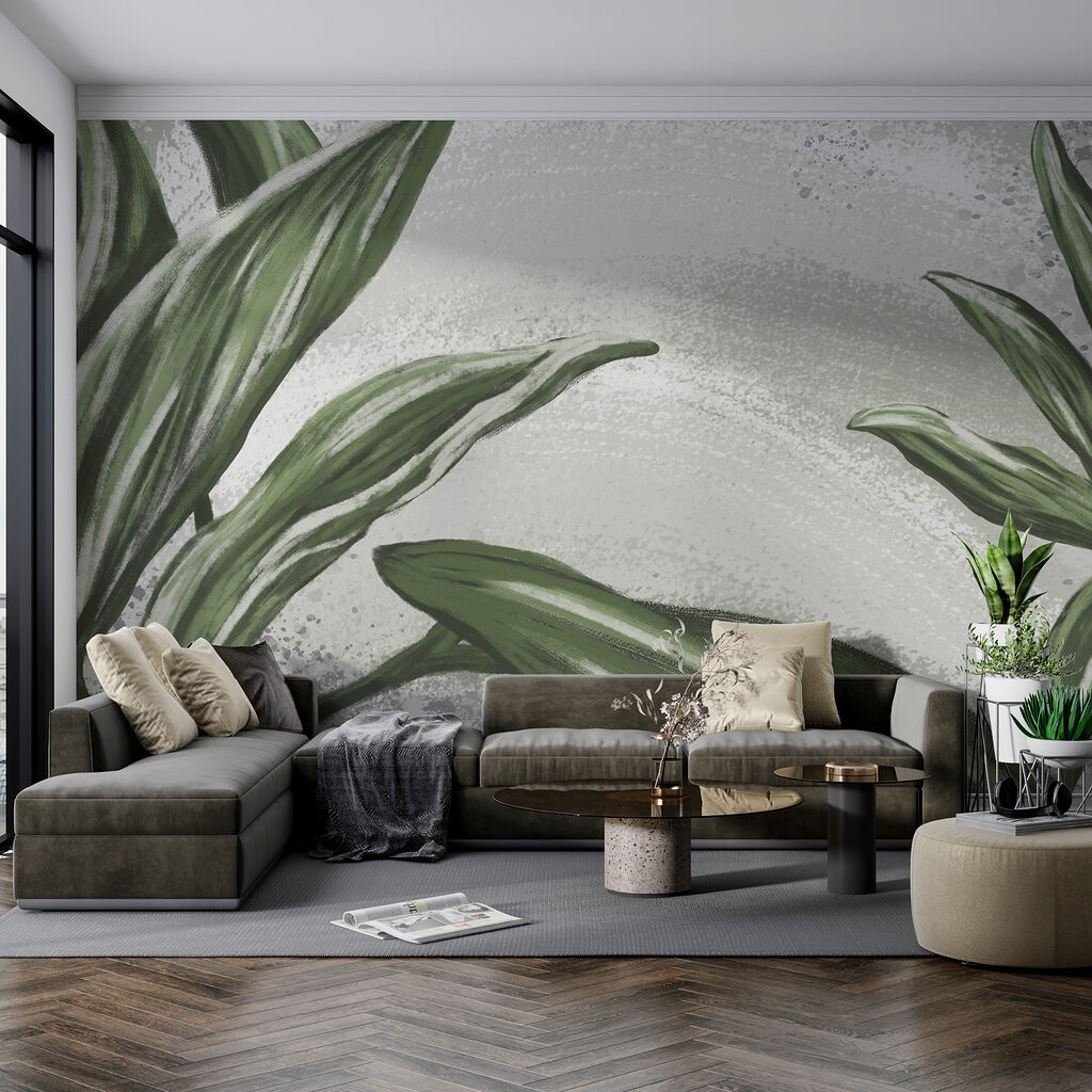 Long green leaves — interior 1