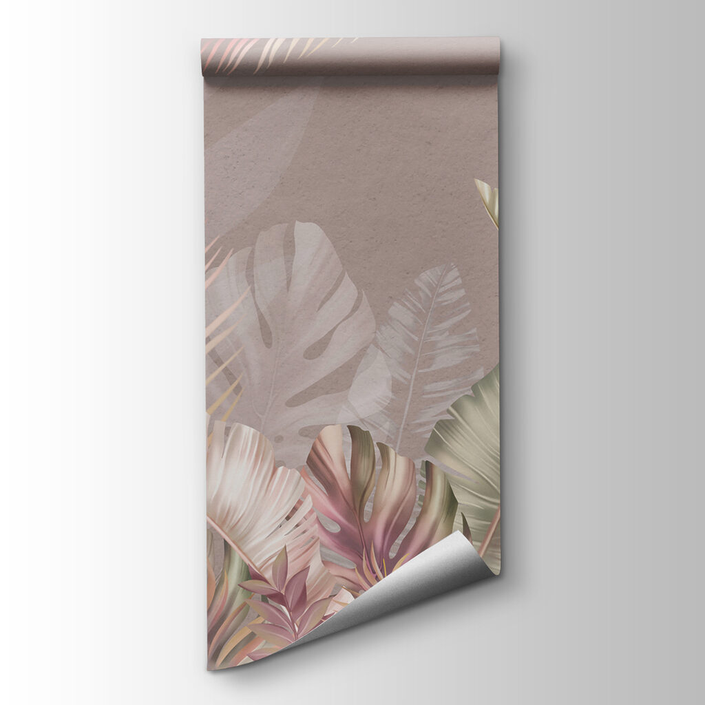 Pastel tropical leaves — product view