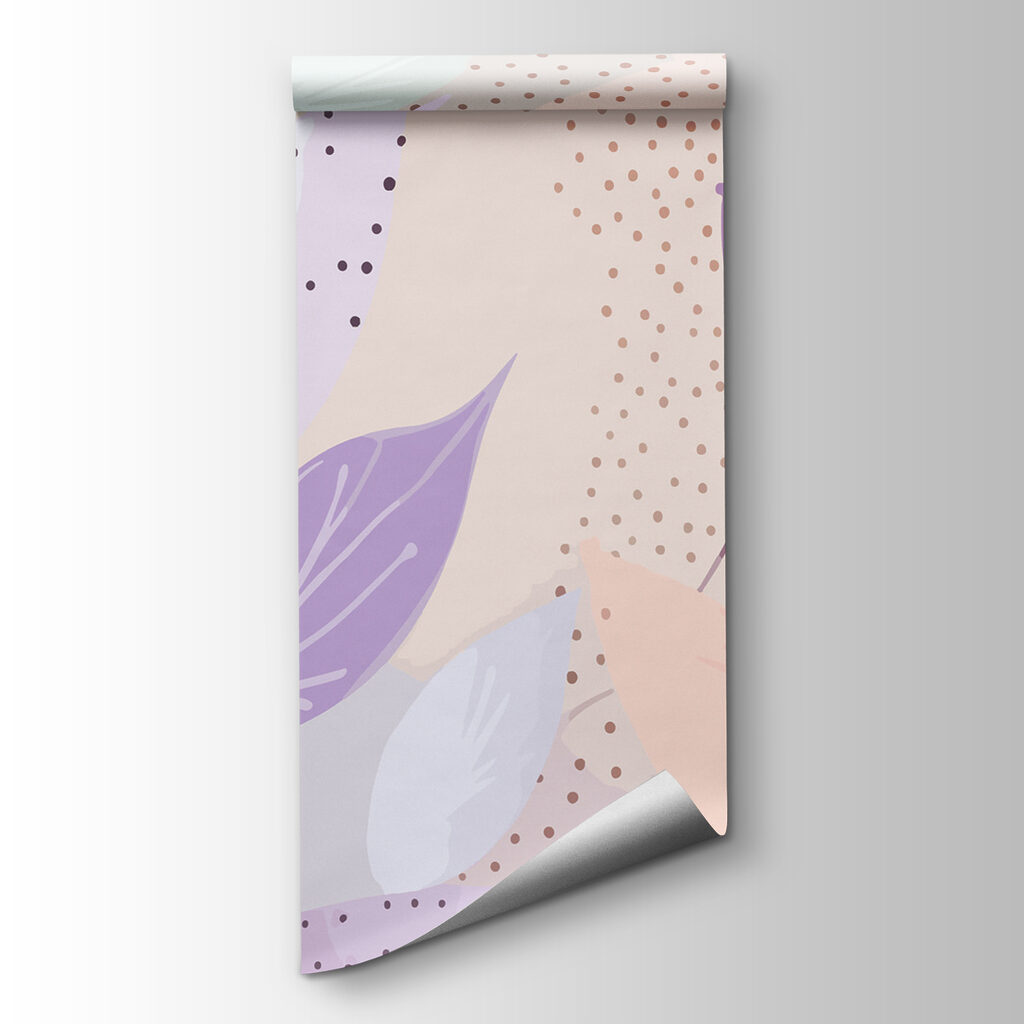 Leaves between pastel dots — product view
